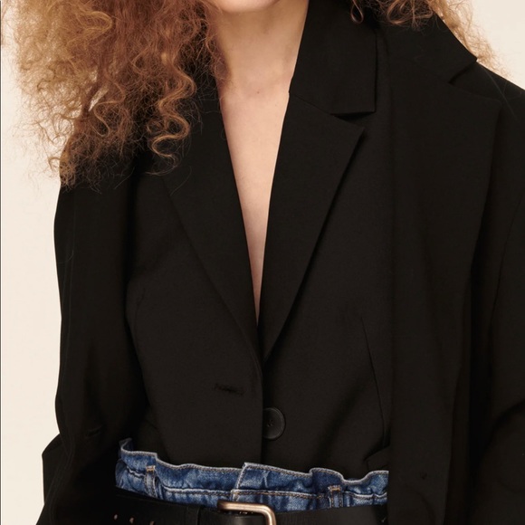 zara black paper bag baggy denim - Picture 5 of 12